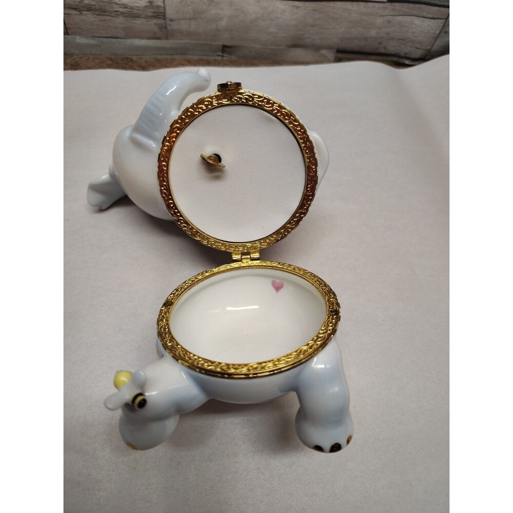 Elephant Music Box Bradford Exchange Kismet Little Lucky Animoges Works - Picture 6 of 9